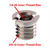 Závitová stativová redukce 1/4″ – 3/8″