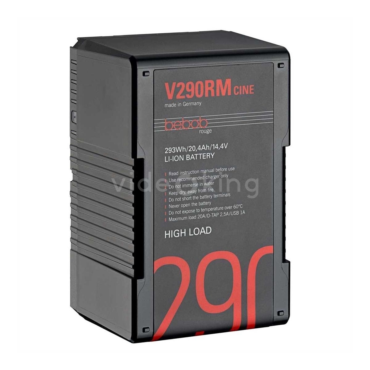 Bebob V290RM-CINE V-Mount Li-Ion High Load battery 14.8V / 294Wh