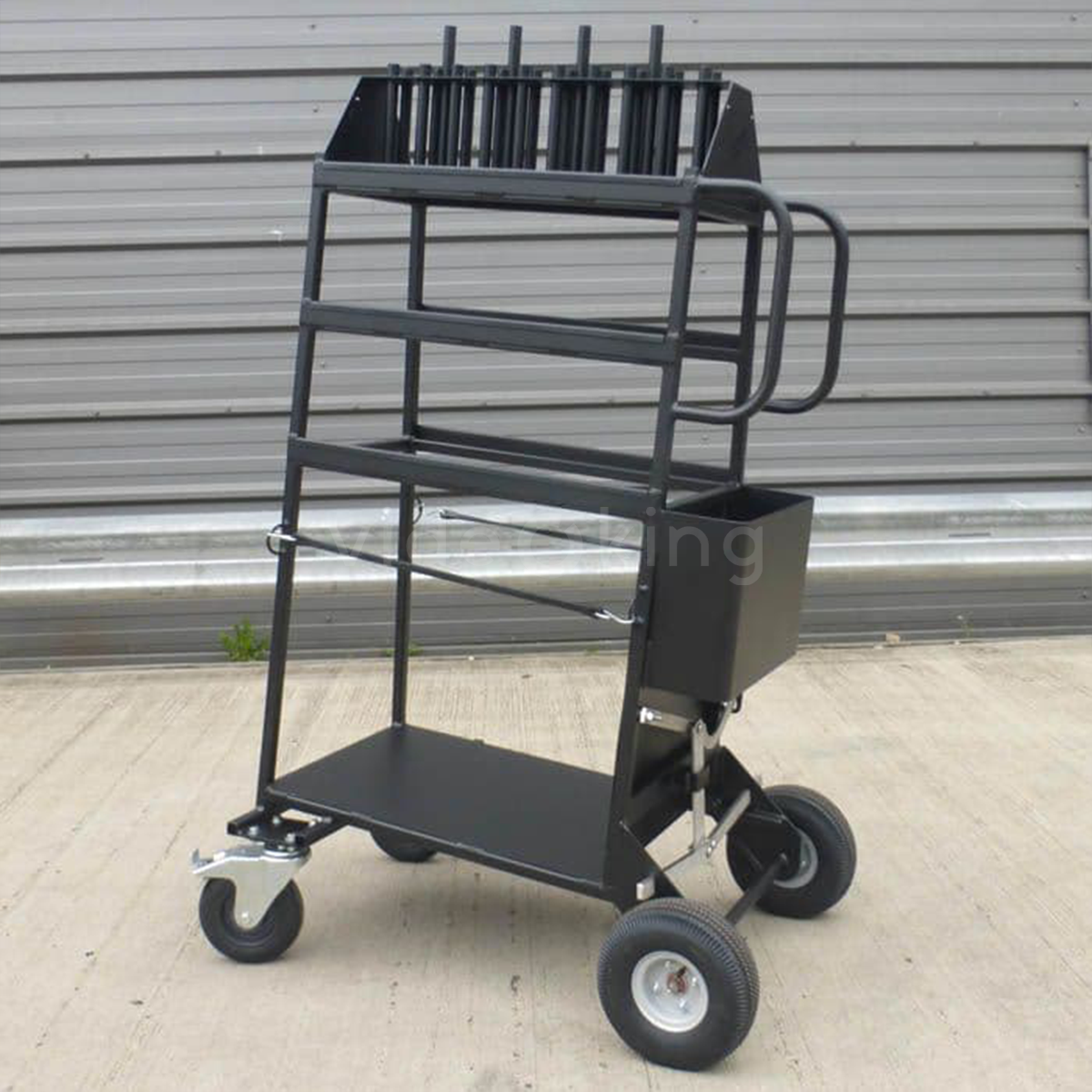 Lomart C-Stand Cart with Brake – up to 24 C-Stands_2
