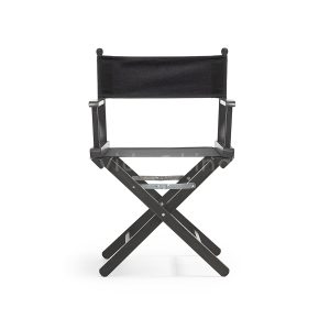 Low Director Chair Black Cotton