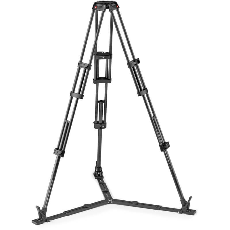 Manfrotto CF Twin Leg with Ground Spreader Video Tripod 100/75mm Bowl