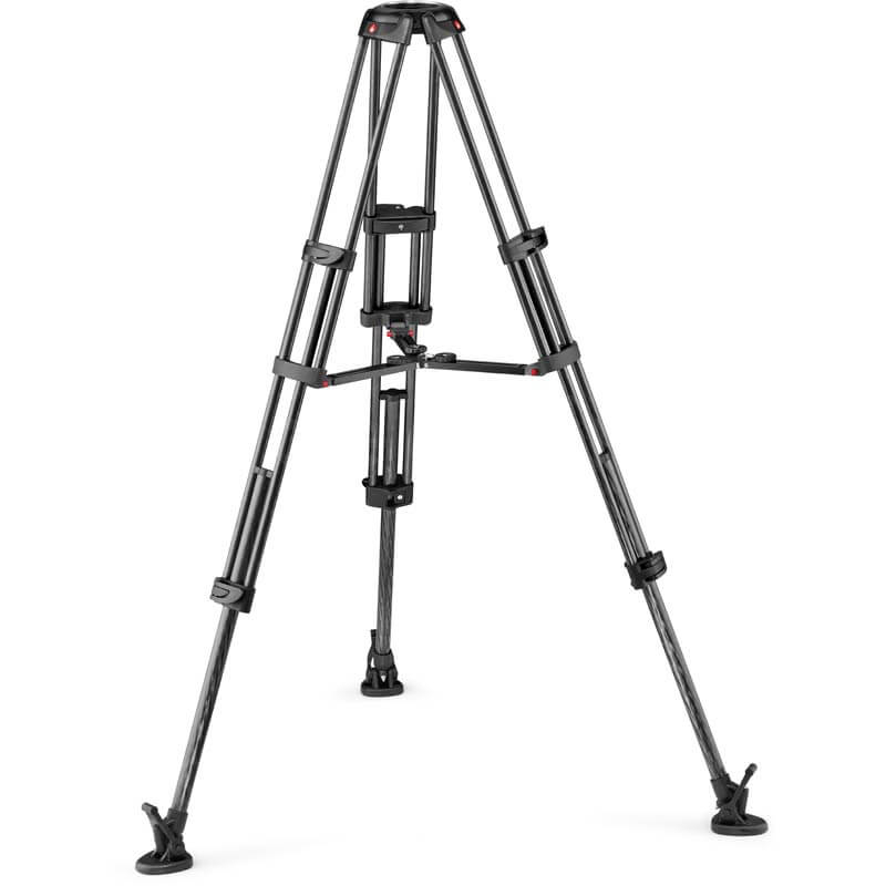 Manfrotto CF Twin Leg with Middle Spreader Video Tripod 100/75mm Bowl