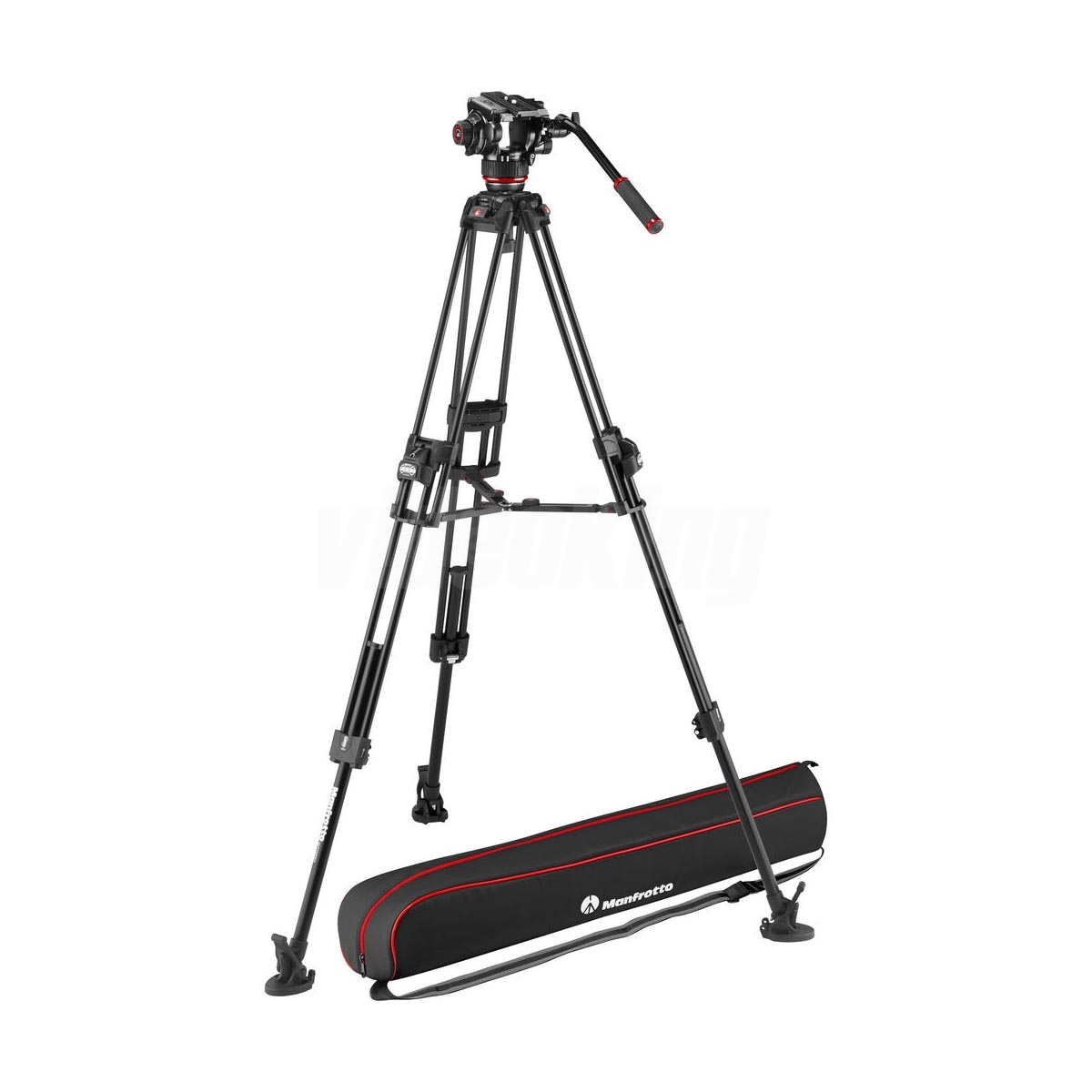 Manfrotto 504X Fluid Video Head & 645 Aluminum Tripod with Mid-Level Spreader