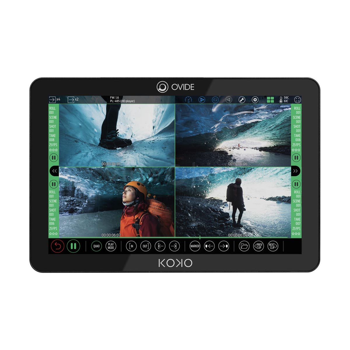 OVIDE Koko 10″ HDR Touchscreen Recording Monitor + Video Assist (V-Mount)