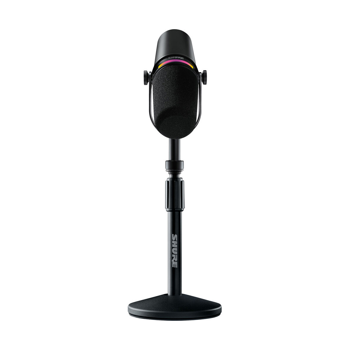 Shure MV7+-K Podcast XLR:USB Microphone Bundle with Gator Desktop Stand (Black)_2