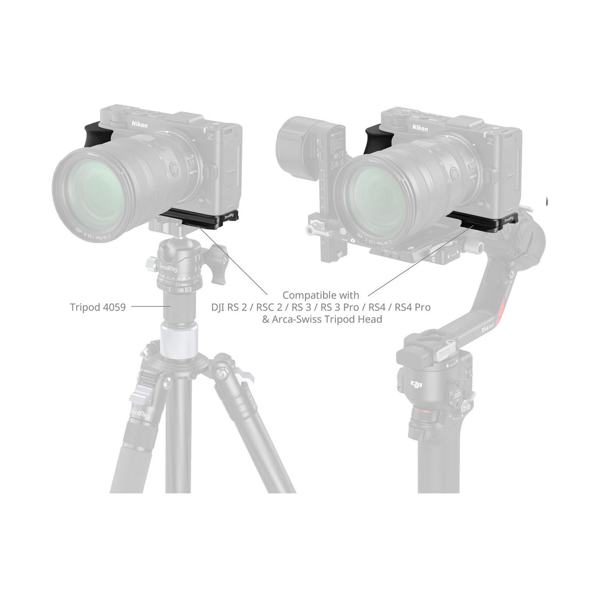 SmallRig L-Shaped Mount Plate with Silicone Handle for Nikon ZR 5466-3