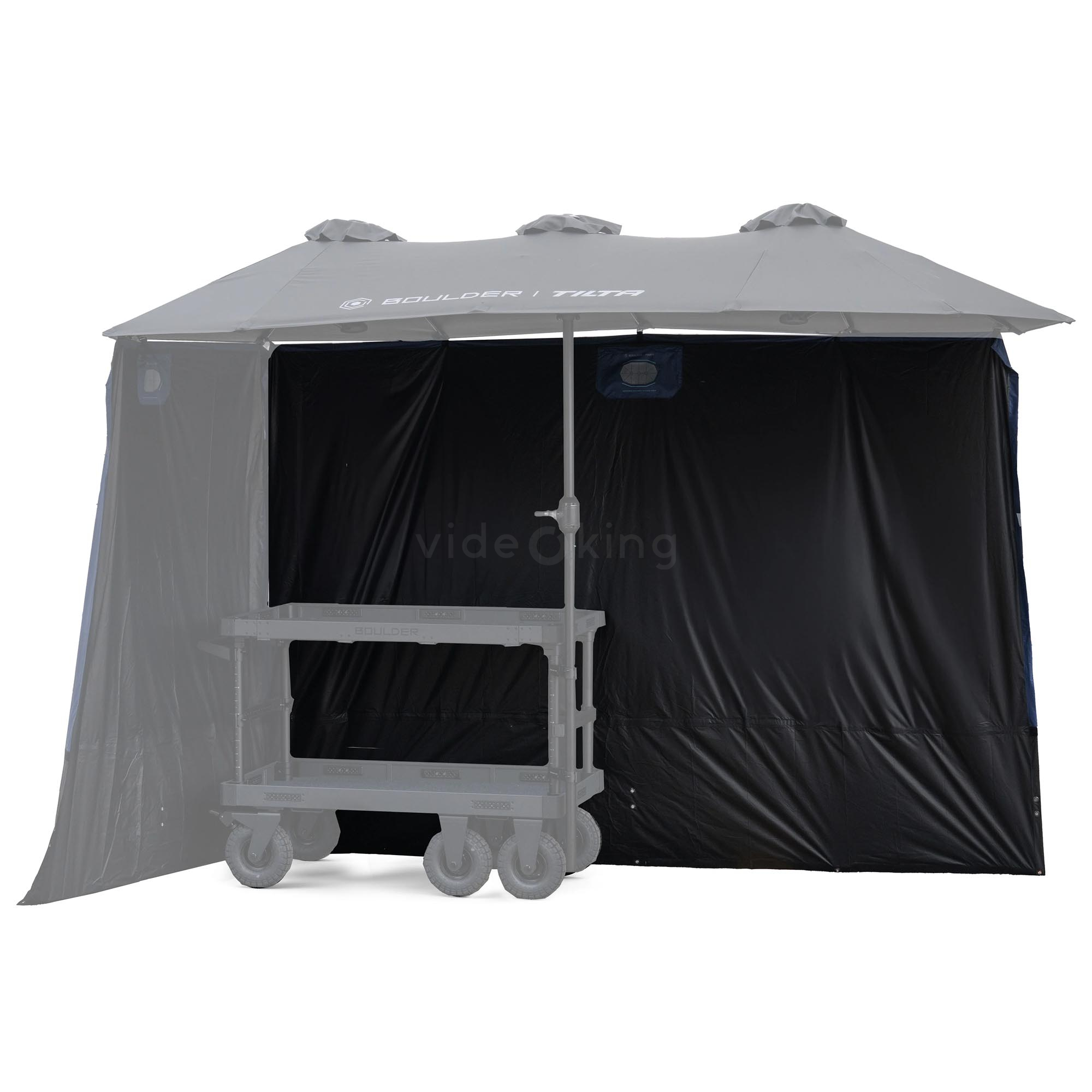 TILTA Sunshade for Boulder Camera Cart Extended Umbrella – 4 Panel (Black)