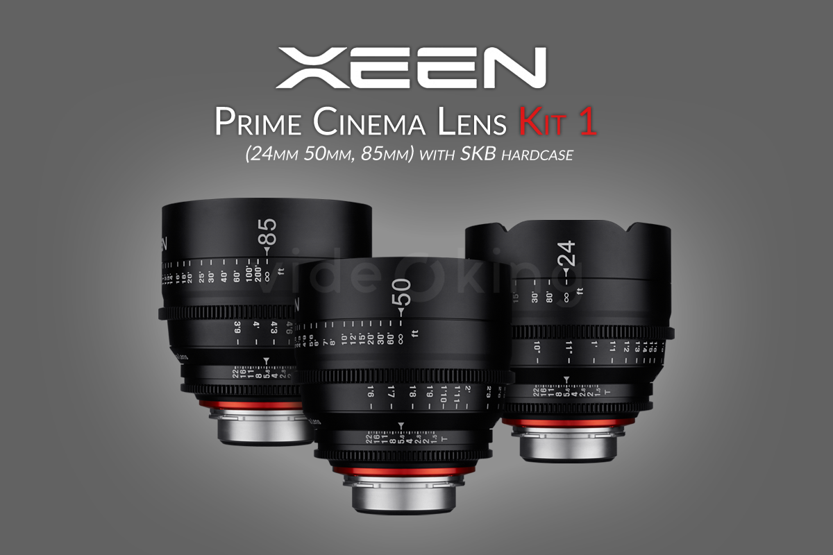 XEEN Prime Cinema Lens Kit | 24mm, 50mm, 85mm T1.5 with SKB hardcase